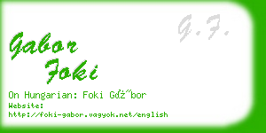 gabor foki business card